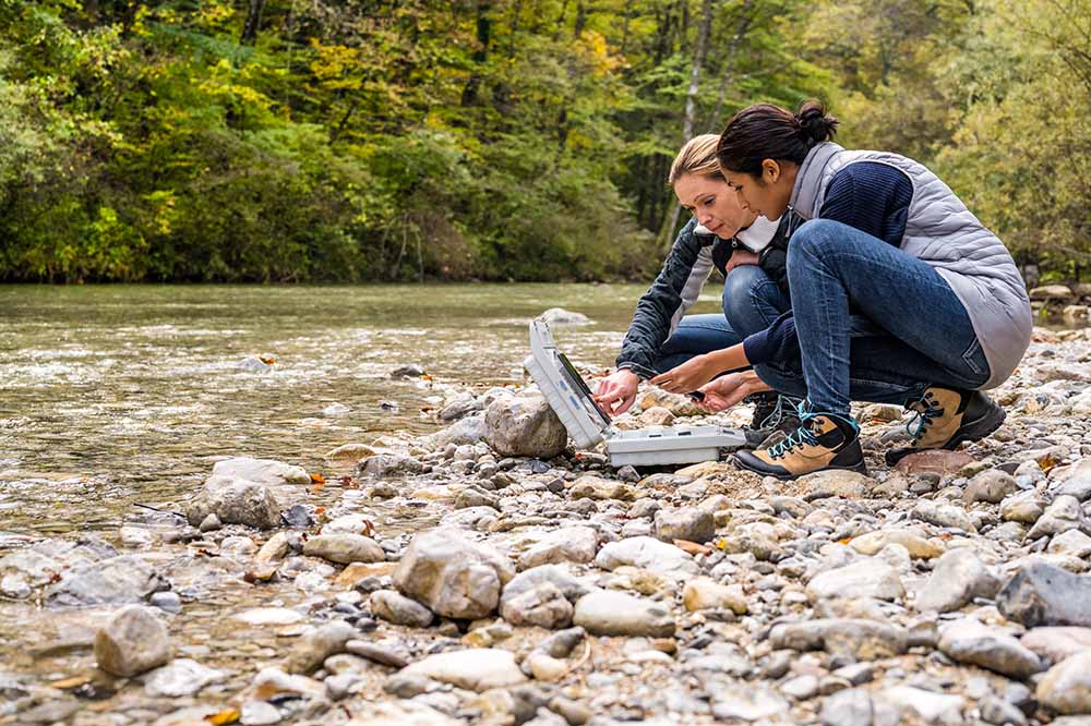 Testing water with computer device